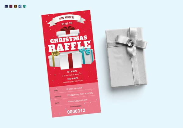 600x420 Printable Raffle Ticket Templates