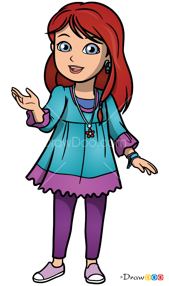 592x998 How To Draw Kate, Dora And Friends