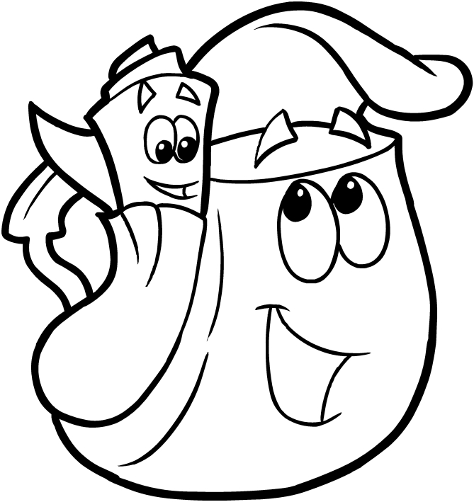 669x709 Backpack And Map Coloring Pages