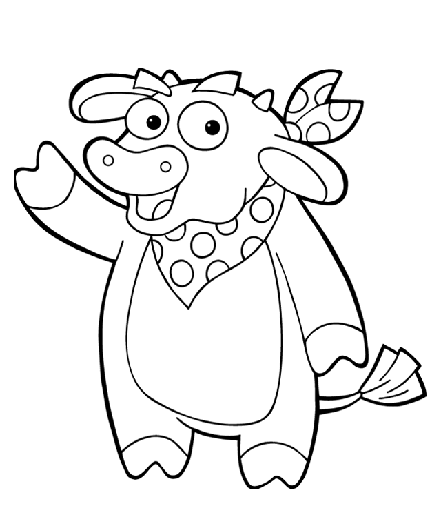 640x750 Drawing Cow Dora Coloring Child Coloring