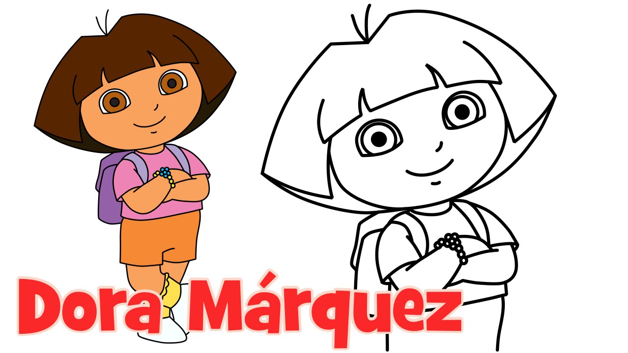 1280x720 How To Draw Dora The Explorer Step