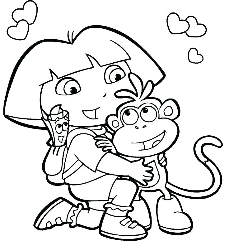 736x773 Dora Coloring Sheet Coloring Pages Free Coloring Pages Coloring