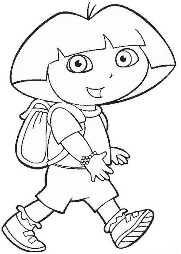 607x850 Dora The Explorer Coloring Pages