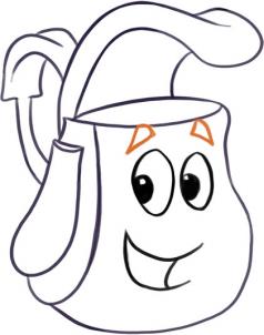 238x302 Drawing Printout How To Draw Backpack From Dora The Explorer