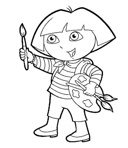 450x518 Free Coloring Pages Dora The Explorer Drawing Gtgt Disney Coloring Pages