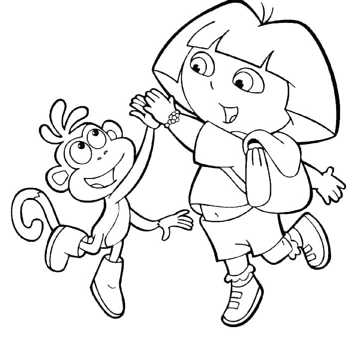 726x712 Printable Coloring Pages Dora Coloring