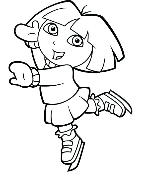 590x697 Dora Colouring Sheet Free Uring Pages Ring For Printing Book