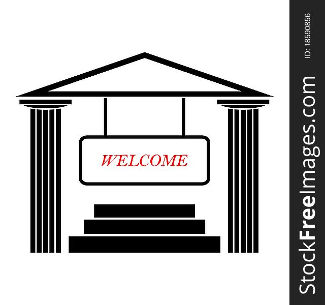 640x600 Greek Temple With Doric Columns