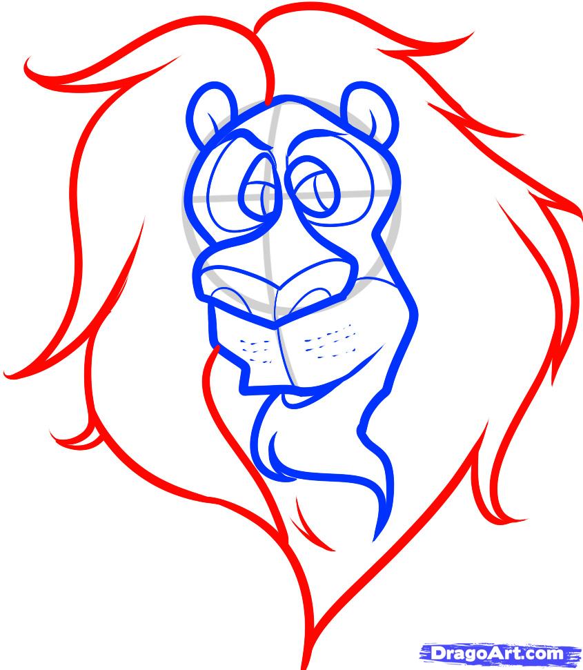 845x971 Step How To Draw The Cowardly Lion, Dorothy Of Oz