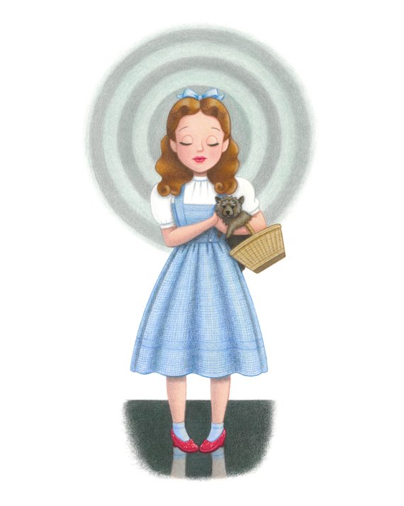 570x713 Wizard Of Oz Dorothy Colored Pencil Fan Art Print