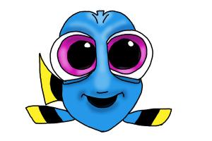 300x200 how to draw baby dory from finding dory