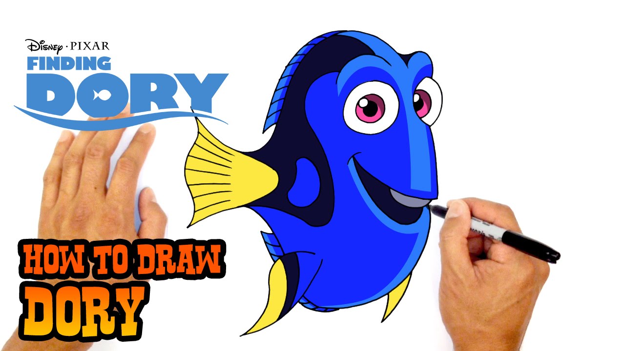 1280x720 how to draw dory finding dory