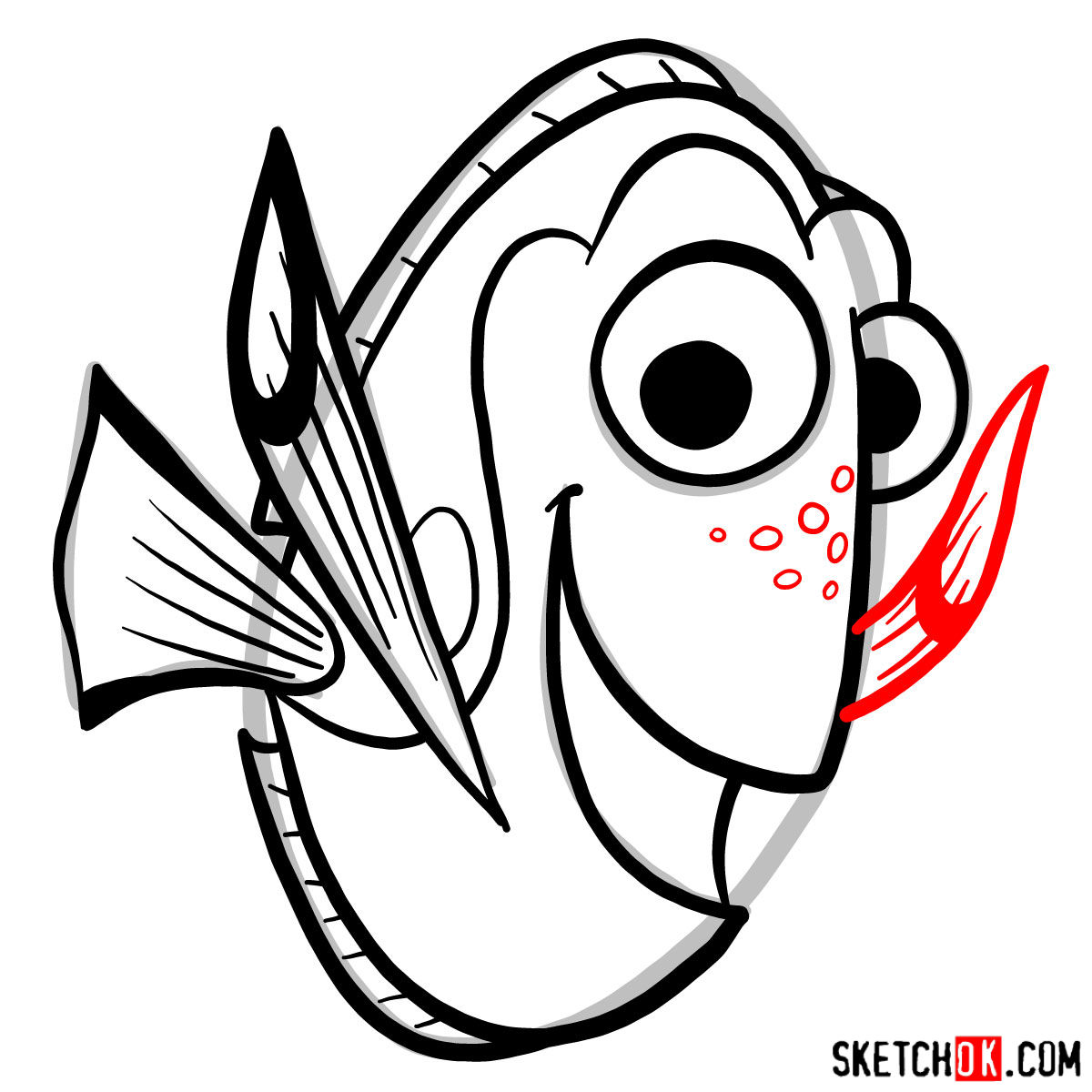 1200x1200 how to draw dory finding dory