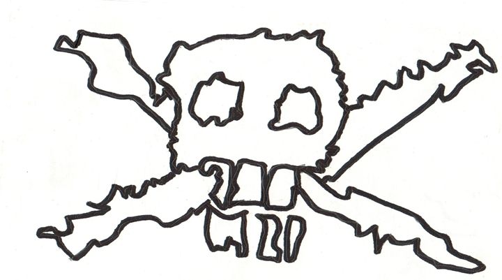 720x401 Skull And Bone Dot Abstract