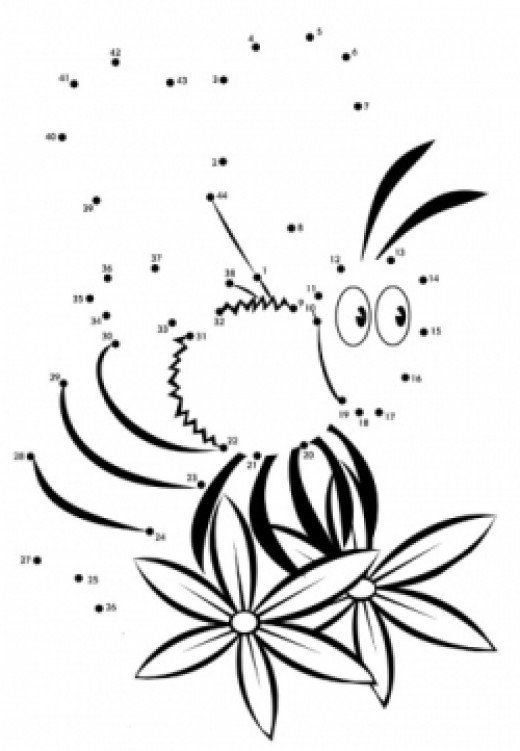 520x751 Bee Picture Kid Crafts Une Los Puntos, Bolsas De Actividad