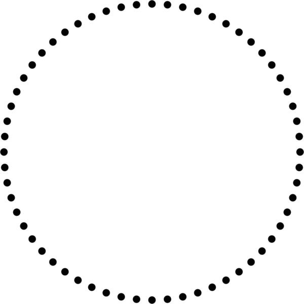 600x600 creating dotted lines that are actually circles liked