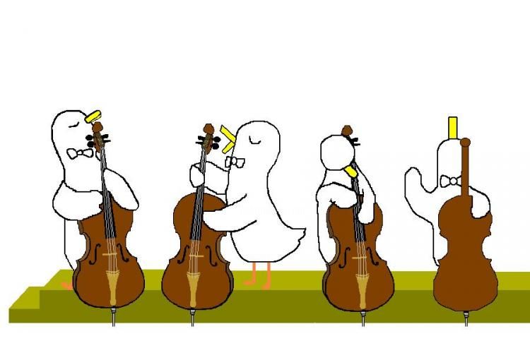 750x500 Double Bass Only Drawing