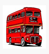 210x230 Double Decker Bus Drawing Wall Art Redbubble