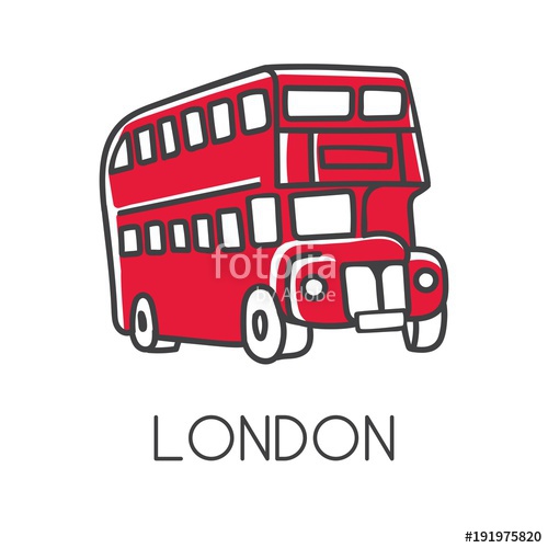 500x500 Modern Vector Illustration London With Hand Drawn Doodle English