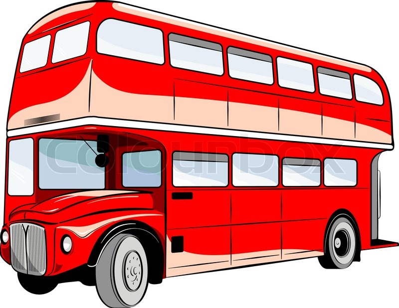 800x618 Traditional Bus Double Decker Of Stock Vector Colourbox