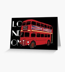210x230 Double Decker Bus Drawing Greeting Cards Redbubble