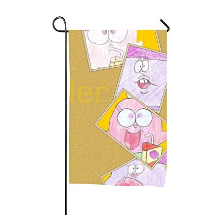 425x425 Viola North Garden Flag Artistic Drawing Yard Flags