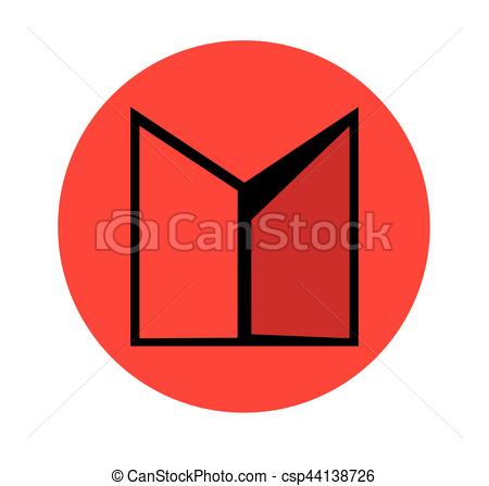 450x447 Double Door Icon Design Supported Vector Illustration