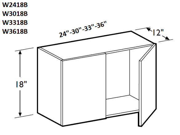 585x441 Ice White Shaker Wall Cabinet X Double Door