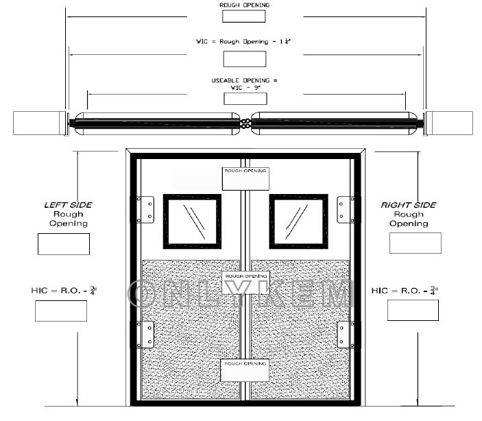 703x614 single swing door and double swing door for cold room