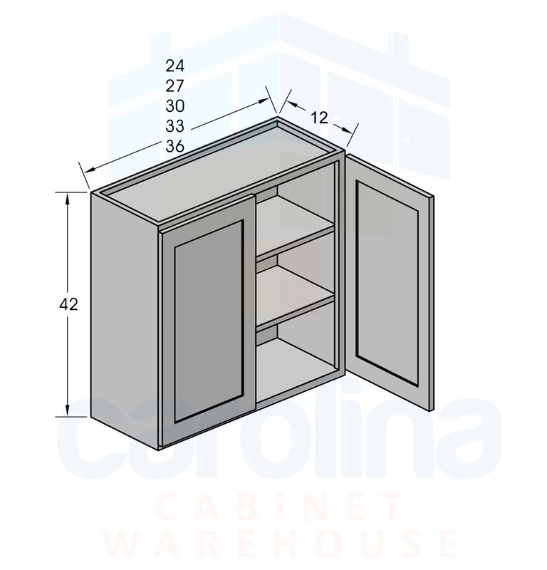 768x800 High Wall Cabinets Double Door Carolina Cabinet Warehouse