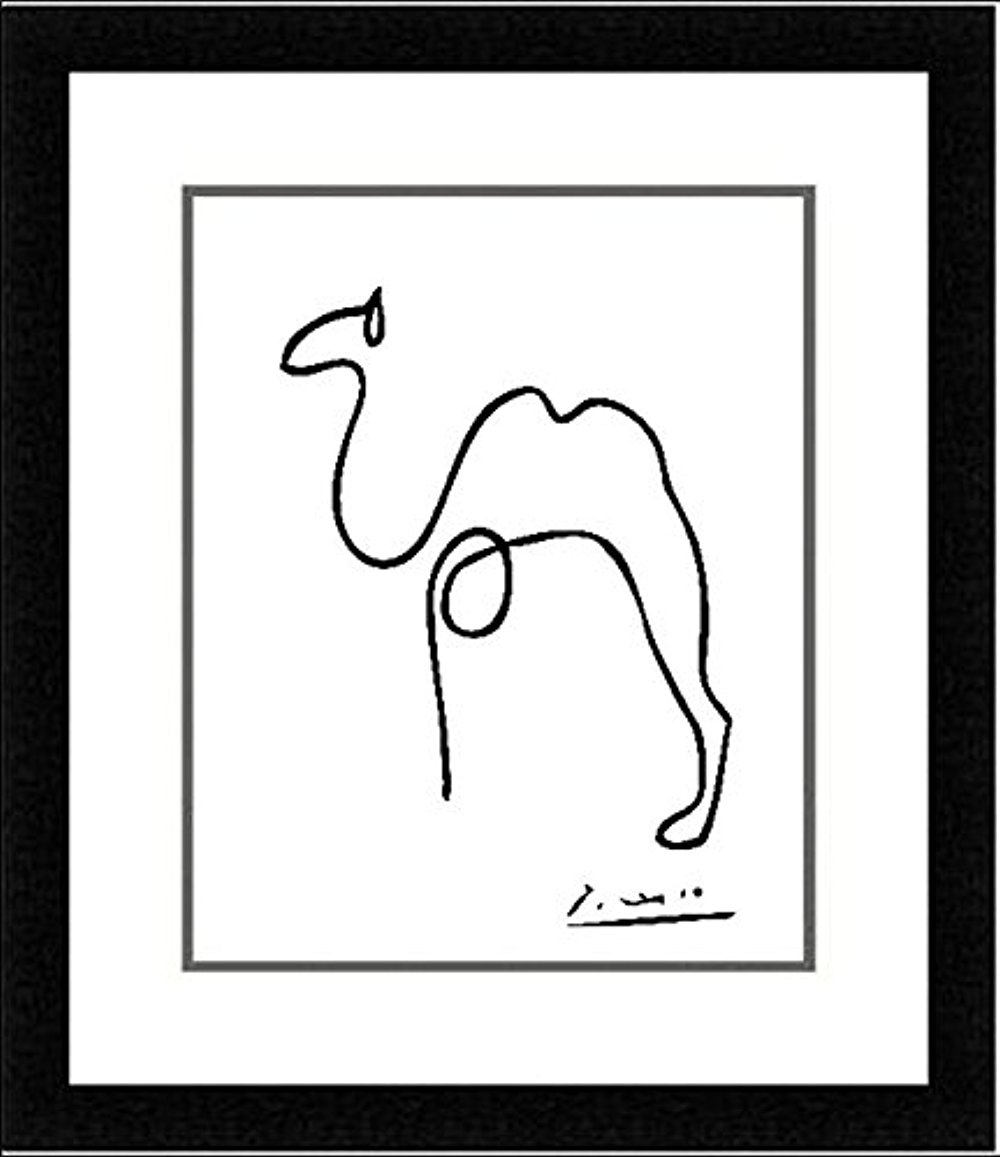 1000x1157 Framed The Camel Drawing
