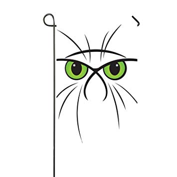 355x355 Paux Cat Sketch Double Sided Garden Flag