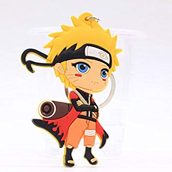 355x355 naruto uzumaki rubber keychain sage mode double face figure