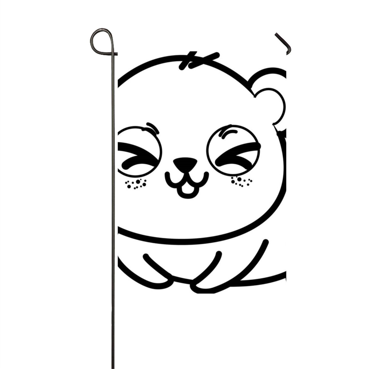 1500x1500 Isolated Cute Panda Bear Double Sided Appliqu