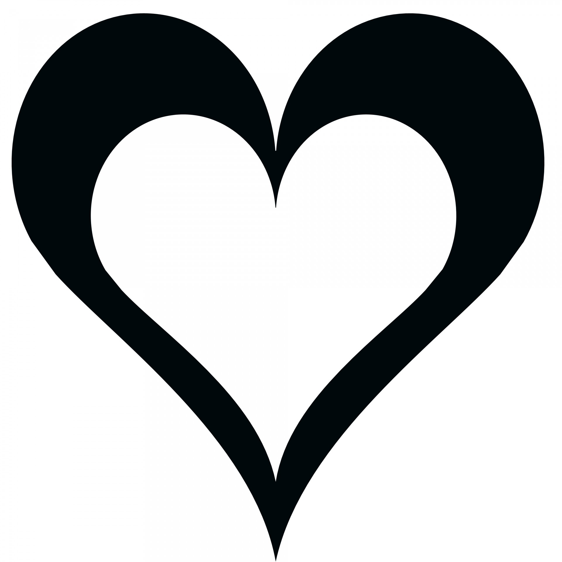 1920x1920 Silhouette, Black, Double, Heart, Isolated