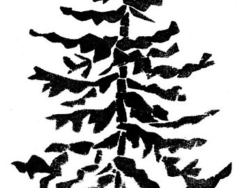 340x270 Fir Tree Painting Etsy