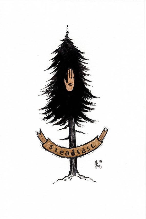 570x851 Steadfast Seeing Eye Douglas Fir Tree Gold Black Etsy