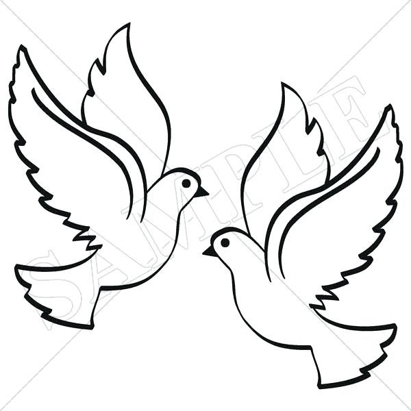 600x600 Dove Outline Drawing Drawings Of Doves Coloring Pages For Kids