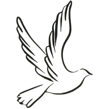 450x450 Dove Line Drawing