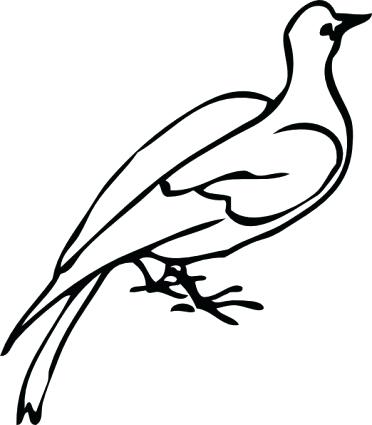 372x425 outline of a dove dove outline animals outline dove