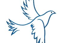 200x140 Dove Outline Drawing