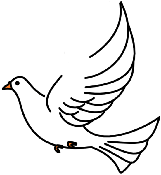 551x600 Drawing Dove Cliparts