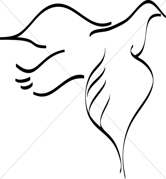 566x612 Dove In Flight Dove Clipart