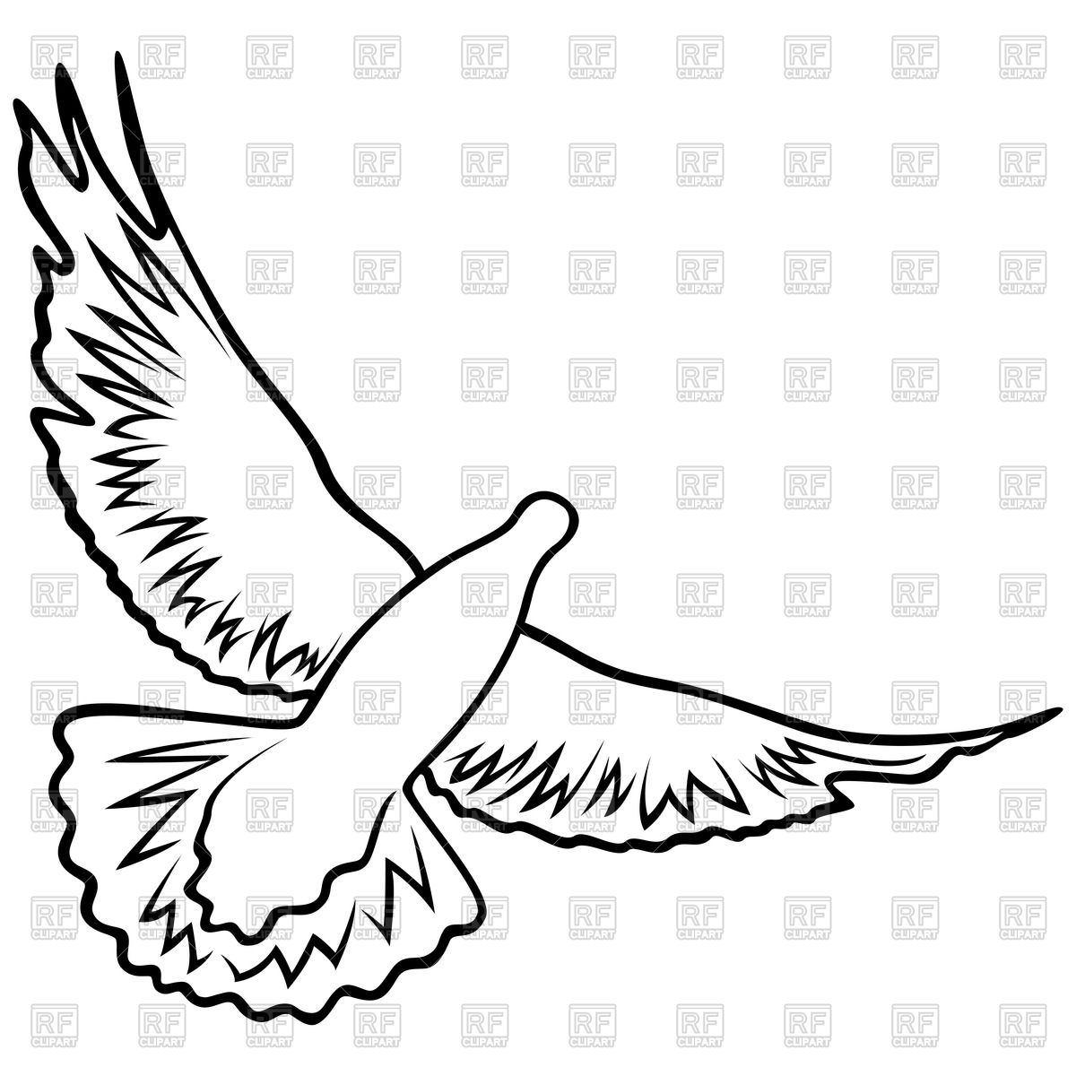 1200x1200 Dove In Flight Vector Image Of Plants And Animals Natareal