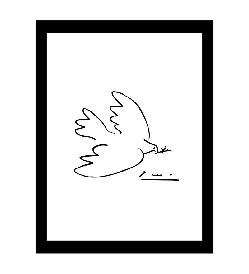 800x880 Buy Dove Line Drawing Picasso Framed Poster
