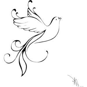 300x300 Dove Tattoos With Background Ideas And Designs