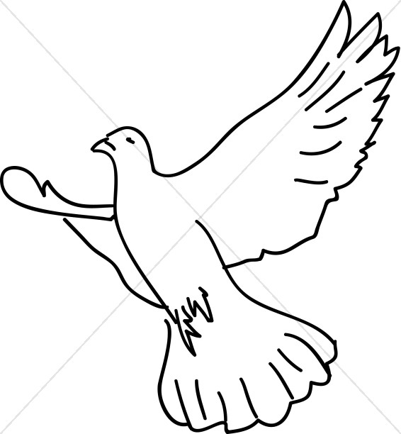 566x612 Dove Soaring With Wings Expanded Dove Clipart