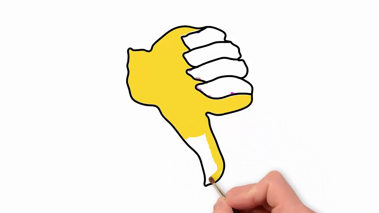 1280x720 Thumbs Down Drawing Easy Learn Colors For Toddlers Hand