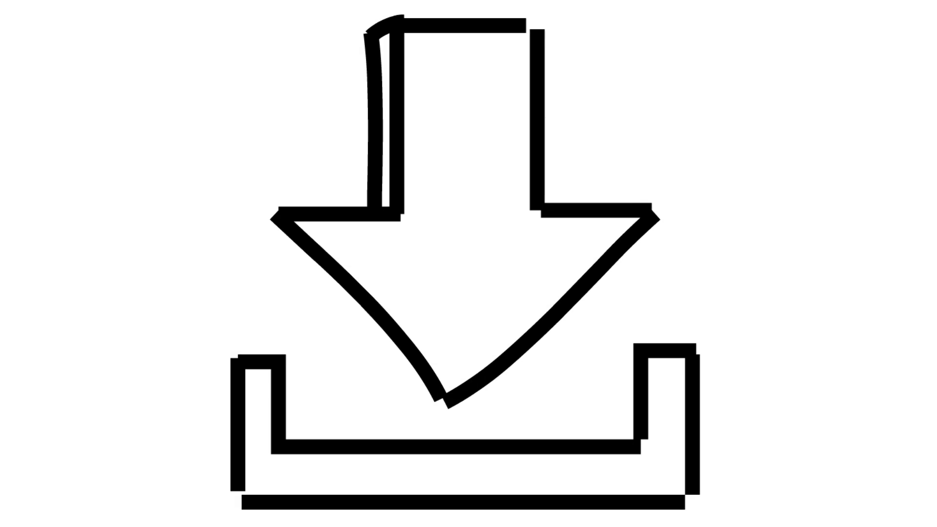 1920x1080 Down Arrow Line Drawing Illustration Animation With Transparent