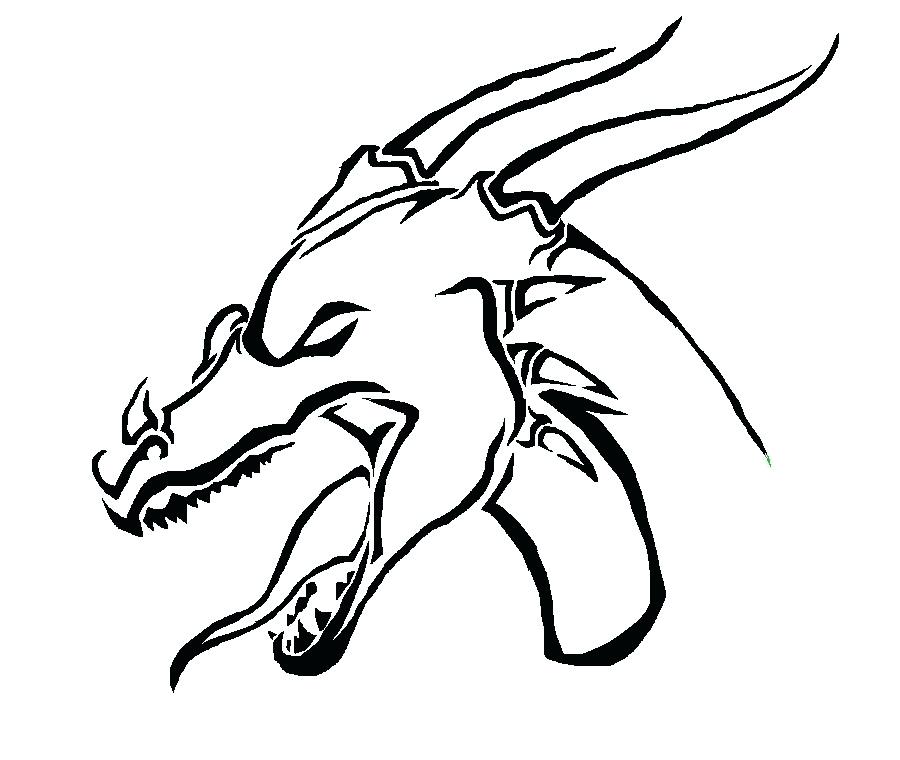 900x760 Drawing A Dragon Head